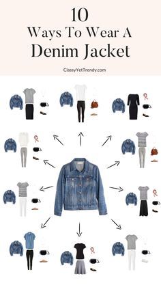 How To Wear Denim Jacket, 10 Ways To Wear, Denim Shorts Outfit, Classy Yet Trendy, Basic Essentials, Fashion Terms, Fashion Capsule Wardrobe, Fashion Vocabulary