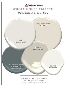 the different shades of paint that are available in this color scheme for walls and ceilings