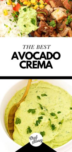 the best avocado crema recipe is made with fresh ingredients and ready to be eaten