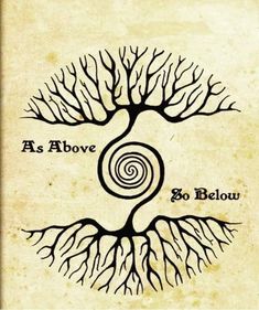 a tree with roots and the words as above so below