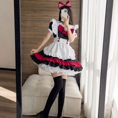 Women's Goth Costume Cute Lolita Maid Dress
Size Chat： Maid Dress Cheap, 4xl Maid Plus Size, Goth Costume, Vtuber Ideas, Halloween Parejas, Maid Uniform, Skirts Outfits, Female Transformation, Maid Outfit