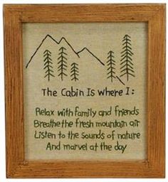 the cabin is where i relax with family and friends breathe the first mountain air listen to the sounds of nature and marvelous at the day