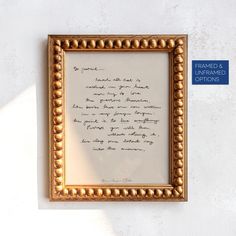 a framed and unframeed photograph with writing on it