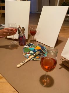 Paint night with friends and wine. Crafting Vision Board, Paint Night With Friends, Painting Date With Friends, Wine Night Aesthetic Friends, Painting Night With Friends, Wine Night Activities