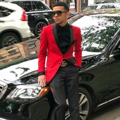 Prom Suits For Black Men, Suits For Black Men, Prom Men Outfit, Wedding Mens Suits, Guys Prom Outfit, Black Prom Suits, Prom Outfits For Guys, Men Wedding Suit, Terno Slim Fit