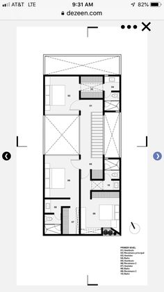 the floor plan for an apartment with stairs