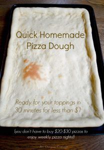 the homemade pizza dough is ready to be eaten