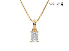 Emerald Cut Diamond Necklace, Solitaire Necklace, Lab Grown Diamond, Single Diamond Necklace, Natural Diamond Pendant Necklace, Gift For Mens Emerald Solitaire Diamond Necklace made with an emerald cut diamond in a four prong setting with adjustable chain.   𝐍𝐞𝐜𝐤𝐥𝐚𝐜𝐞 𝐃𝐞𝐭𝐚𝐢𝐥𝐬: ↣ Made-To-Order. ↣ Gold: 14K / 18K Solid Gold. ↣ Gold Color: Yellow Gold, Rose Gold, White Gold ↣ Number of Diamond: 1 ↣ Diamond Cut: Emerald ↣ Setting Type: Prong  ↣ Chain Length: 14-18" Inch ↣ We offer FREE ENGRAVING service on all our jewelry.   𝐋𝐚𝐛 𝐆𝐫𝐨𝐰𝐧 𝐃𝐢𝐚𝐦𝐨𝐧𝐝 𝐃𝐞𝐭𝐚𝐢𝐥𝐬 (𝐋𝐚𝐛): ↣ Lab Grown Focal Diamond: 0.10 CT, 0.25 CT, 0.50 CT, 0.75 CT, 1.00 CT, 1.50 CT, 2.00 CT, 2.50 CT, 3.00 CT ↣ Lab Diamond Clarity & Color: VS Clarity & DEF Color 𝐍𝐚𝐭𝐮𝐫𝐚𝐥 𝐃𝐢𝐚𝐦𝐨𝐧𝐝 𝐃𝐞𝐭𝐚𝐢 Single Diamond Pendant, Diamond Necklace Solitaire, Solitaire Necklace Diamond, Single Diamond Necklace, Necklace Diamond Pendant, Solitaire Diamond Necklace, Diamond Necklace Pendant, Real Diamond Necklace, Necklace Emerald