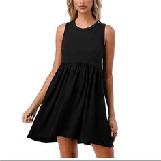 Nwt Heart & Hips Mini Dress. Pull Over Style Summer Melody Babydoll Dress In Black 2 Smalls 2 Mediums Twirl Through Summer With A Casual Ease In Our Simple Black 'Summer Melody' Dress Featuring Lightweight Flowy Material With Subtle Ribbed Texturing, A Rounded Neckline, Wide Sleeveless Shoulders, A Ruffled Accent Seam At The Waist, Raw-Cut Trim Detailing, And A Relaxed Silhouette That Falls Into A Straight Mid-Thigh Length Hemline! 92% Cotton 8% Spandex Black Mini Sundress Sleeveless, Black Mini Sleeveless Sundress, Black Sleeveless Mini Sundress, Black Dresses For Daywear, Black Solid Color Dress For Daywear, Flowy Black Mini Dress For Casual Wear, Black Flowy Mini Dress For Casual Wear, Black Flowy Sleeveless Casual Dress, Black Cotton Sleeveless Mini Dress