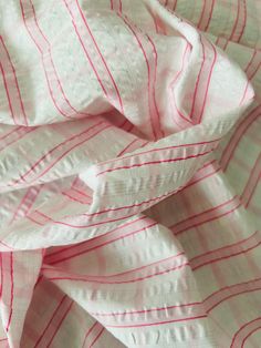 the pink and white striped fabric is very soft