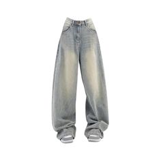 Features: Step into vintage style with these high waist denim trousers. With a nod to Y2K and 90s fashion, these wide pants are perfect for an edgy, trashy look. Elevate your wardrobe with a touch of nostalgia and add these baggy blue jeans to your collection. Trashy Chic, Baggy Jeans 90s, Trashy Clothes, Baggy Blue Jeans, Ready Outfits, Trashy Outfits, Style Wide Leg Pants, Y2k Harajuku, Fashion 90s