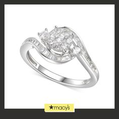 in stock Macy's Diamond Ring With Diamond Accents, Macy's Round Diamond Ring With Diamond Accents, Macy's Diamond White Ring With Vvs Clarity, Macy's Round Cut Diamond White Diamond Ring, Macy's Diamond White Round Cut Diamond Ring, Macy's Brilliant Cut Diamond White Diamond Ring, Macy's Silver Cubic Zirconia Diamond Ring, Macy's White Diamond Ring, Macy's Brilliant Cut Cubic Zirconia Ring