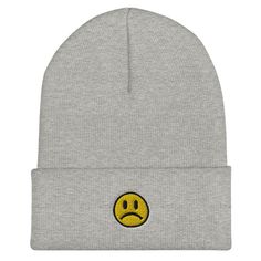 "Embroidered. A snug, form-fitting beanie. It's not only a great head-warming piece but a staple accessory in anyone's wardrobe. 100% Turbo Acrylic 12\" in length Hypoallergenic Unisex style Hand washable" Beanie Ideas, Frowny Face, Mountains Hiking, Mountains Travel, Why Dont We, Mens Beanie, Cuffed Beanie, The Rockies, The Rocky Mountains