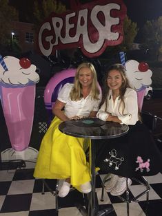 Grease Float Ideas, Grease Homecoming Float Ideas, Grease Trunk Or Treat, Grease Trunk Or Treat Theme, Grease First Birthday, Senior Pep Rally, Grease Party Ideas, Camper Halloween, Homecoming Float Ideas