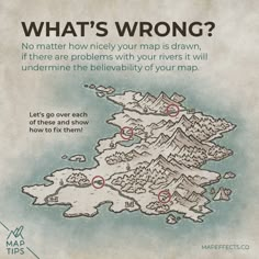 a map with the words river mists to avoid on your fantasy maps, and how do you spot all the rivers on this map?