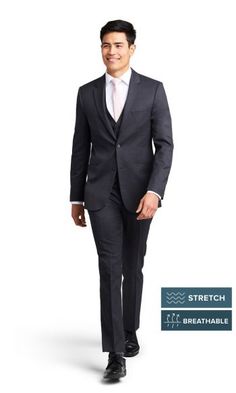 Rent Tuxedos and Suits Online | Friar Tux Grey Suit Men, Dark Gray Suit, Flat Front Pants, Tuxedo Suit, Deep Gray, Gray Suit, Suit Separates, Tuxedos, Wedding Attire