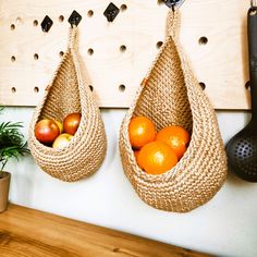 These baskets are really decorative and natural. Hanging baskets are made of jute. This is a natural eco-friendly material. You can store onions, potato, apple, orange, garlic, nuts or fruits in this hanging baskets. Set of baskets also good as a plant holder. You can put other materials according to your needs. Please pay attention to the size of the baskets and make sure you choose the size you need. FOR SMALLER SIZES (S,M,L,XL) PLEASE CLICK THE LINK BELOW https://www.etsy.com/listing/11740302 Hanging Baskets Kitchen, Hanging Wall Baskets, Rustic Baskets, Crochet Storage Baskets, Jute Hanging, Crochet Storage, Jute Basket, Wall Baskets, Knit Basket