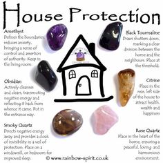 Types Of Rocks, House Protection, Crystal Healing Chart, Protection Crystals, Crystal Magic, Les Chakras