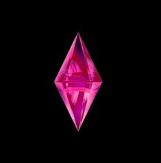 a pink diamond on a black background