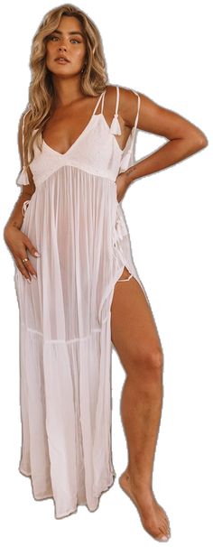 Sheer Cover Up, Dress With Lace Trim, Beach Styles, Bohemian Maxi, Lace Trim Top, Bohemian Beach, Beach Maxi Dress, Trim Top, Swim Cover