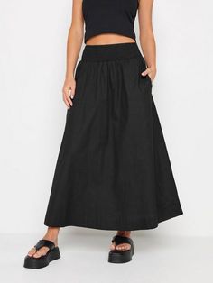 PixieGirl Petite Black Poplin Shirred Maxi Skirt Material & Care Material Content: 100% Cotton Washing Instructions: Machine Washable Fancy Dress For Kids, Fancy Dress Accessories, Fancy Dress Costumes, Costume Dress, Fancy Dress, Washing Instructions, Style Ideas, Sports Women, Sport Outfits