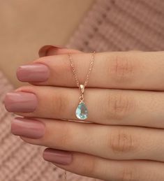 Blue Aquamarine Stone Water Drop Silver Necklace ♥ ✔️Metal Used: 925 Sterling Silver ✔️Weight : 2,20 Gr ✔️Figure Width: 0,60 Cm ✔️Figure Height: 1,00 Cm ✔️Chain Length : 42 Cm ✔️Stone Type : Aquamarine ✔️Coating : Rose Gold Plated ⚠️Care: It does not darken as long as contact with substances such as Perfume, Water, Alcohol, Cream, Bleach is avoided. -NRZ1092 Affordable Blue Everyday Necklace, Cheap Blue Drop Jewelry, Wedding Day Necklace Brides Aquamarine, Luxury Classic Light Blue Jewelry, Chic Cheap Blue Necklaces, Classic Luxury Light Blue Jewelry, Necklace For Prom Blue, Affordable Everyday Blue Jewelry, Affordable Blue Crystal Necklace Gift