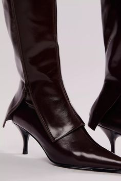 Cover Up Kitten Heel Boots | Free People Kitten Heels Boots, Grunge Heels, 90s Boots, Upcoming Fashion Trends, Animal Print Boots, Pointed Boots, Kitten Heel Boots, Heels Aesthetic, Unique Boots