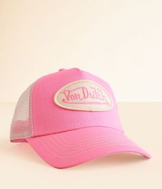 Von Dutch Staple Trucker Hat - Pink , Men's Pink Embroidered patch snapback hat One size fits most. 50% Cotton 50% Polyester. Hand wash cold. Apparel & Accessories > Clothing Accessories > Hats Von Dutch Early 2000s, Mens Trucker Hat, Pink Cap, Pink Men, Von Dutch, Hat Men, Hat For Men, Men's Hats, Y2k Pink