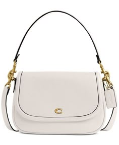 COACH Legacy Small Pebbled Leather Shoulder Bag - Macy's Aesthetic Shoulder Bag, Coach Legacy, Coach Logo, Future Wardrobe, Cute Purses, Dressed To Kill, Cute Clothing, Make It Work, Pretty Shoes