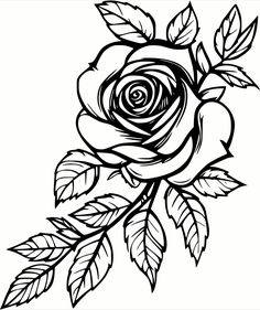 Rose Line Art Svg, Free Cricut Flower Iton On Svg, Cheetah Drawing, Rose Drawing Simple, Geometric Bowl, Sacred Heart Art, Tattoo Script Fonts, Rose Outline, Rose Svg