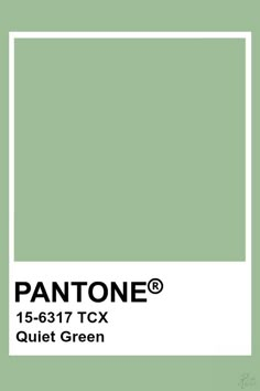 pantone's green color is shown with the words, 1 - 6316 tcx