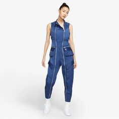 Nike Air Jordan Reflective Utility Flight Suit Jumpsuit Sz S Nwt - Measurements - Width (Pit To Pit) 18" - Inseam 28" Fabric: 100% Nylon Women's Flight Suits, Space Captain, Flight Suits, Work Jumpsuit, Knitted Jackets Women, Casual Academia, Fashion Jumpsuits, Air Jordans Women, Flight Suit