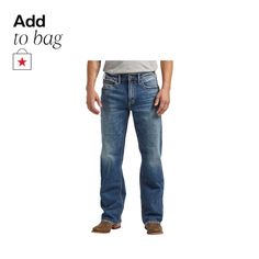 in stock Rugged Relaxed Fit Washed Bottoms, Rugged Washed Bottoms With Relaxed Fit, Rugged Relaxed Fit Medium Wash Bottoms, Medium Wash Rugged Cotton Bottoms, Rugged Medium Wash Cotton Bottoms, Casual Relaxed Fit Jeans With Comfort Waistband, Rugged Dark Wash Cotton Bottoms, Jeans Online, Silver Jeans