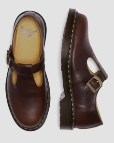 T-Bar Regency Leather Mary Jane Shoes in Whiskey | Dr. Martens Mary Jane Outfit Casual, Dr Martens Mary Jane Outfit, American Duchess Shoes, Mary Jane Outfit, Random Aesthetic Pictures, New Style Ideas, Brown Mary Janes, Leather Mary Jane Shoes, Rockstar Style