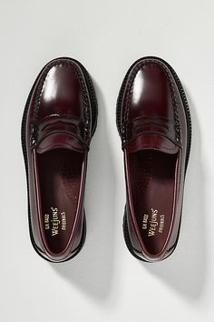 * Leather upper, insole* Ruber outsole* Slip-on * Imported Lug Loafers, Bass Weejuns, Gents Shoes, Paris Mode, Mens Outfit Inspiration, Aesthetic Shoes, Fall 24, Swag Shoes, Mode Inspo