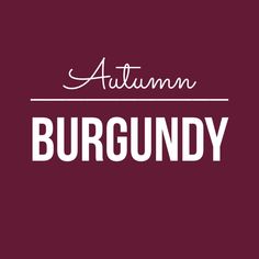 the logo for autumn burgoundy, with white lettering on a maroon background