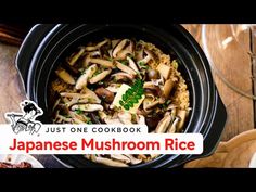 the japanese mushroom rice is ready to be eaten