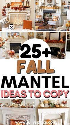 fall mantel ideas, fall mantel decor, fall mantel decorations, fall fireplace ideas, fall decor ideas Cozy Fall Fireplace, Autumn Fireplace Decor, Fall Fireplace Decor Mantles, Fireplace Mantels Ideas