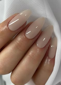 Neutral Coloured Nails, Nude Colours Nails, Neutral Nail Art Designs Classy, Barely There French Manicure, Nails Acrylic Nude Color, Neutral Colour Nails, Classy Fun Nails, Neutral Nails With Rhinestones, Classy Almond Nails Natural