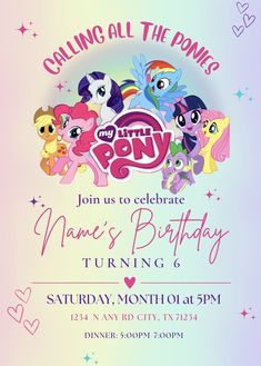 the pony birthday party is going on