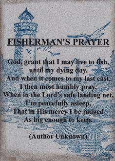 the poem fisherman's prayer