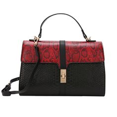 Color: Red Red Top Handle Flap Bag For Formal Occasions, Red Top Handle Flap Bag For Evening, Red Crossbody Flap Bag For Office, Red Top Handle Satchel For Evening, Chic Top Handle Bag With Hasp Closure, Chic Bag With Top Handle And Hasp Closure, Red Satchel Flap Bag With Top Carry Handle, Chic Tote Bag With Hasp Closure, Red Shoulder Satchel For Travel