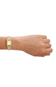 Tory Burch Eleanor Two-Tone Stainless Steel Bracelet Watch, 19mm x 28mm | Nordstrom Elegant Women Watches, Small Square Watches Women, Small Womens Watch, Tory Burch Watch For Women, Everyday Watch Women, Staple Jewelry Pieces, Mixed Metal Watch, Gold Dainty Watch, Women’s Watch