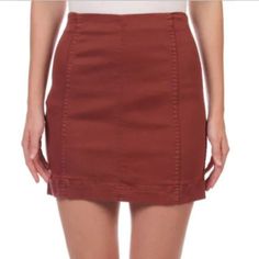 As Durable As Denim And Just As Easy To Wear. This Simple Mini Skirt Can Be Easily Dressed Up Or Down With A Cute Blouse Or A Swell Denim Jacket. Length: 14” Embedded Back Zip Closure 55% Cotton / 21% Polyester / 14% Lyocell / 9% Rayon / 1% Spandex Machine Wash Model Is Approximately 5’9” And Wears A Size 5. Fitted High Rise Skirt For Fall, Mid-rise Fitted Cotton Mini Skirt, Fitted Cotton Mid-rise Skort, Fitted Mid-rise Cotton Skort, Fall Fitted Mid-rise Skirt, High Rise Stretch Cotton Skirt, Fitted Cotton Mid-rise Skirt, Fitted Mid-rise Cotton Skirt, Stretch High Rise Cotton Skirt