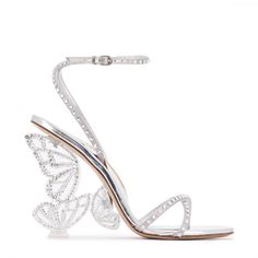 Paloma Sandal Diamond | Sophia Webster Stilletos Heels, Pointed High Heels, Stiletto Heels Sandals, Sophia Webster Shoes, Butterfly Heels, Heels Strappy, Strappy High Heels, Wedding Dress Shoes, Wedding Sandals