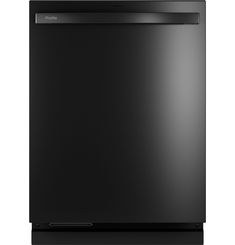 a black dishwasher with the door open