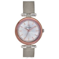 JS SILVER MTTLZD MESH Size: one size.  Color: Metal Type.  Gender: female.  Age Group: adult. Rose Tone, Ladies Watch, Watch Collection, Silver Roses, Memorable Gifts, Precious Moments, Elegant Gift, Jessica Simpson, Modern Woman