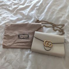 Brand New Authentic Never Used Gucci Wallet On Chain In Ivory Leather With Shed Gold Hardware. 23 Inch Strap Drop. Lots Of Card Slots. Zipper Compartment And Cam Fit A Phone. 8.5inch Wide X 5.5 Height X 2 Inch Deep. Strap Drop 23 Inches. Luxury White Wallet On Chain, Chic White Wallet On Chain For Everyday, Luxury White Rectangular Wallet On Chain, White Luxury Wallet On Chain With Chain Strap, Luxury White Wallet On Chain With Chain Strap, Elegant White Wallet On Chain For Formal Occasions, Classic Gucci Wallet On Chain, Classic White Wallet On Chain For Formal Occasions, White Chic Wallet On Chain For Formal Occasions