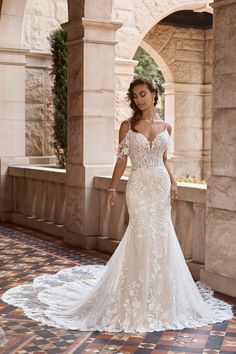 Sophia Tolli Wedding Dress Sophia Tolli: ST2213 - Leighton Mermaid Wedding Dress With Sleeves, Sophia Tolli Wedding Dresses, Sophia Tolli, Wedding Dresses Blush, Fit And Flare Wedding Dress, White Wedding Dress, Dream Wedding Ideas Dresses, Evening Dresses For Weddings, فستان سهرة