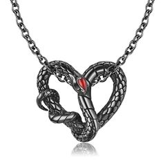 Il costante mutamento della pelle simboleggia la rinascita, l'immortalità, la guarigione e la trasformazione. Questa collana con serpente in argento è da indossare al meglio come pezzo di tendenza e, grazie alla capacità del serpente di adattarsi e muoversi rapidamente, è sempre alla moda ed è stata contrassegnata come una tendenza senza tempo. Snake Heart, Silver Snake Necklace, Gold Snake Necklace, Snake Necklace Silver, Golden Snake, Meaningful Necklace, Wearing Jewelry, Sister Jewelry, Friend Jewelry